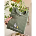 I'll Be There For You Embroidered Crewneck, Chick and Duck, Fall Sweatshirt, Friends Gift T-Shirts, Hoodie | GrindPrints.com