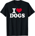 I love dogs T-Shirt | Unisex Cotton Tee, Short Sleeve, Size S-5XL Hoodie, Sweatshirt | GrindPrints.com