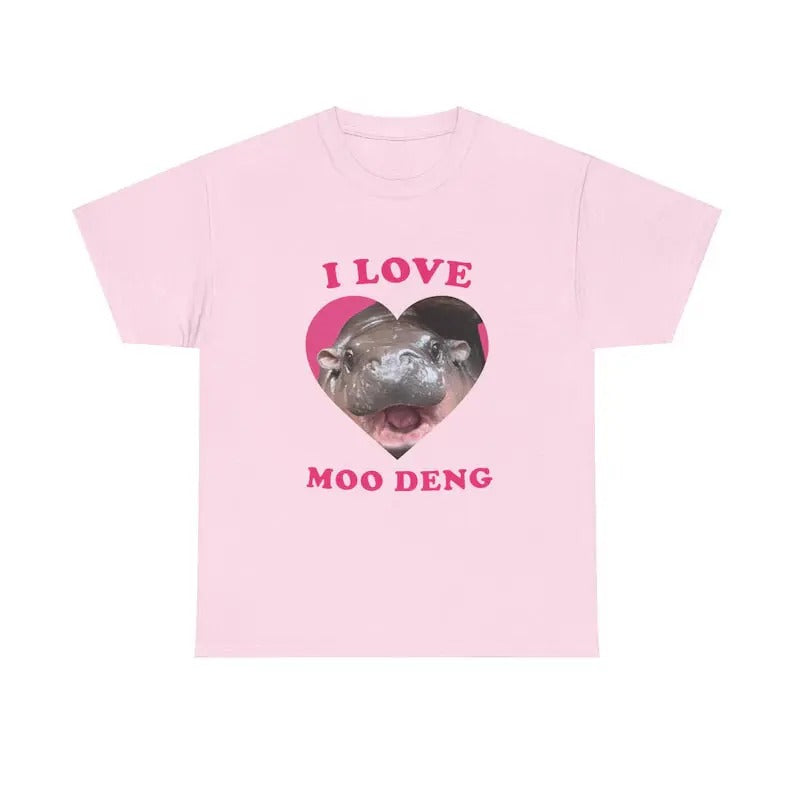 I love moo deng shirt, Funny Gifts Menswear Top Shortsleeve Underwear Tshirt Streetwear Hoodie, Sweatshirt | GrindPrints.com
