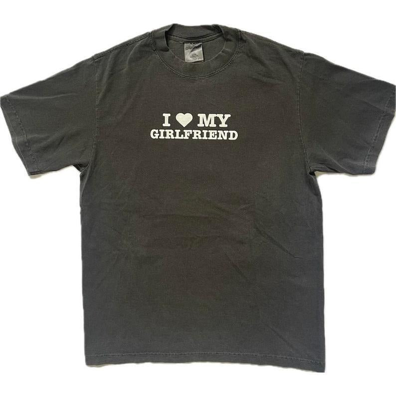 I love my girlfriend t-shirt (NY font) Hoodie, Sweatshirt | GrindPrints.com