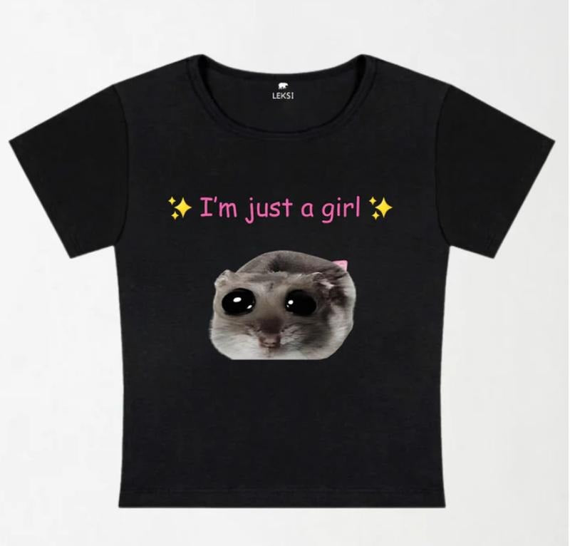 I'm A Girl Y2K Baby Tee 90s Baby Tee, Graphic Shirt Crop-graphic baby tee  - Womenswear Hoodie, Sweatshirt | GrindPrints.com