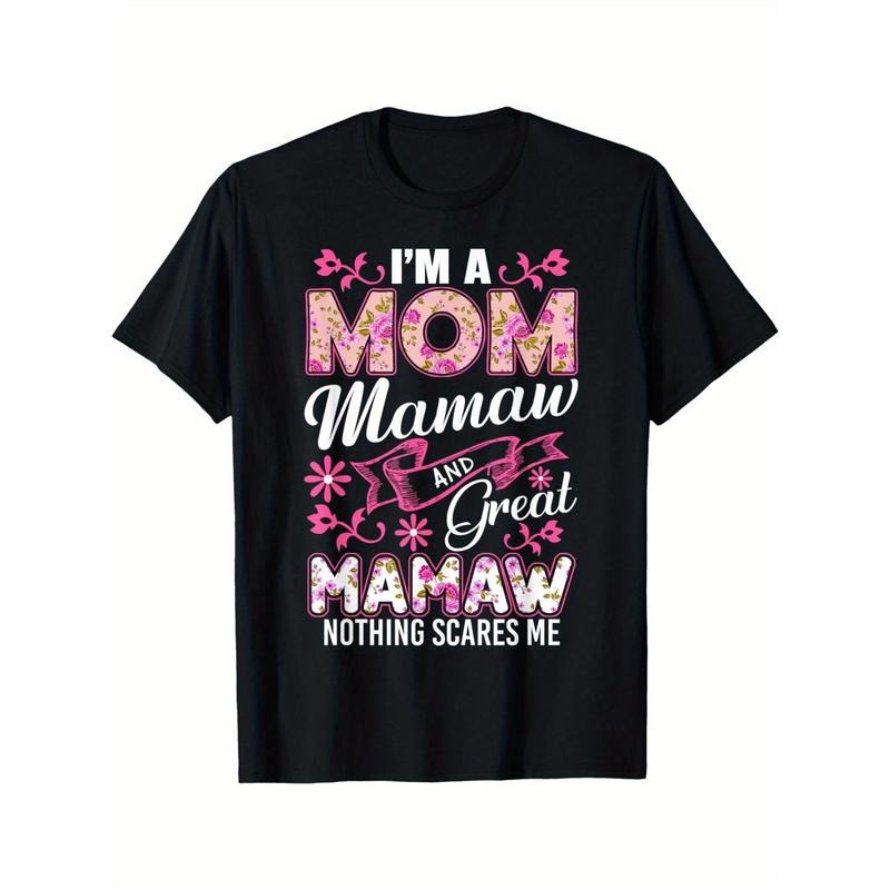 I'm A Mom Mamaw And A Great Mamaw Nothing Scares Me T-Shirt made in usa Hoodie, Sweatshirt | GrindPrints.com