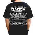 I'm A Proud Daddy Of A Pretty Daughter Shirt, Funny Gift For Dad From Daughter, Dad Shirt Back Print, Fathers Day Gift,...