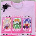 'I'm A Spooky Girl, In A Spooky World' Crewneck Sweatshirt T-Shirts, Hoodie | GrindPrints.com