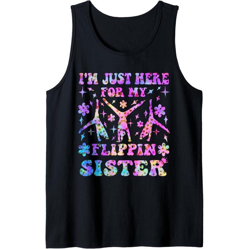 I'm Here For My Flippin Sister Flipping Gymnastics Brother Tank Top T-Shirts, Hoodie, Sweatshirt | GrindPrints.com