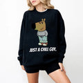 I'm Just A Chill Guy Sweatshirt, Chill Dog Sweatshirt, Funny Viral, Trending Meme Dog Shirt, Xmas Gift Hoodie