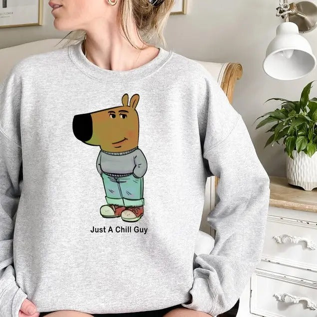 I'M Just Chill Guy TikTok Meme Shirt Viral Dog Cartoon Shirt T-Shirts, Hoodie, Sweatshirt