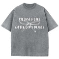 I'm Just A Girl Unisex Washed T-Shirt, Christian Jesus  t shirts, Vintage 90s Graphic Tee Gift Cotton Top Womenswear...