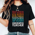 I'm Kindergarten Teacher Shirt, Kindergarten Team T-shirt, Teacher Gift Tee, Back To School Shirt, Teacher Appreciation,...