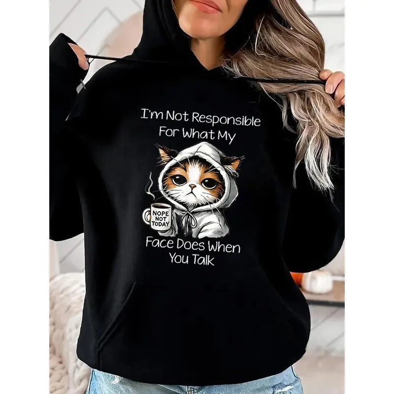 I'm Not Responsible for, Funny Hoodie Casual Street Style Fleece Fabric Pullover Hooded Sweatshirt for Women for Men,...