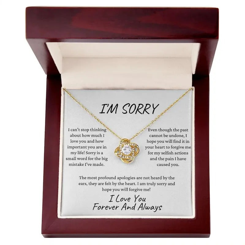 I'm Sorry Necklace, Sorry Gift For Wife From Husband, Sorry Gift For Her, I'm Sorry Gift, Apology Gift, Sorry Poem, Break...