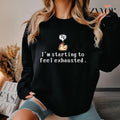 I'm Starting To Feel Exhausted, Sleepy Chicken Sweatshirt Casual Street Style Fleece Fabric Crewneck Pullover Sweatshirt...