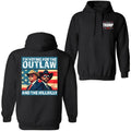 I'm Voting for the Outlaw Tr4mp USA Flag Retro Unisex Cotton Hoodie 2 sides T-Shirts, Sweatshirt | GrindPrints.com