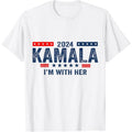 I'm With Her Kamala Vote For 2024 President Kamala-Harris T-Shirt made in usa Hoodie, Sweatshirt | GrindPrints.com