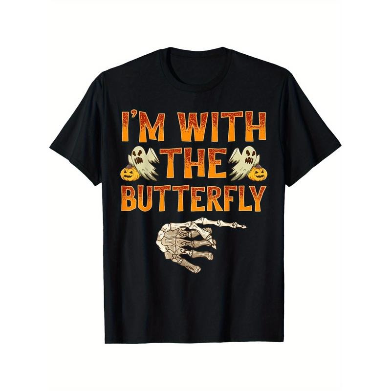 I'M Butterfly Shirt Costume Funny Halloween Couple Comfortable Casual Short Sleeve Daily All Season Black Made USA T-Shirts, Hoodie, Sweatshirt