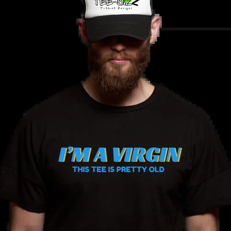 I'm a Vergin Mens' Funny T-Shirt - Classic Design, Short Sleeve, Suitable for All Occasions
