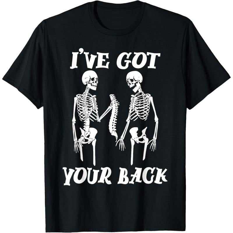 I've Got Your Back Halloween Skeleton Skull Men and Women T-Shirt made in usa Hoodie, Sweatshirt | GrindPrints.com