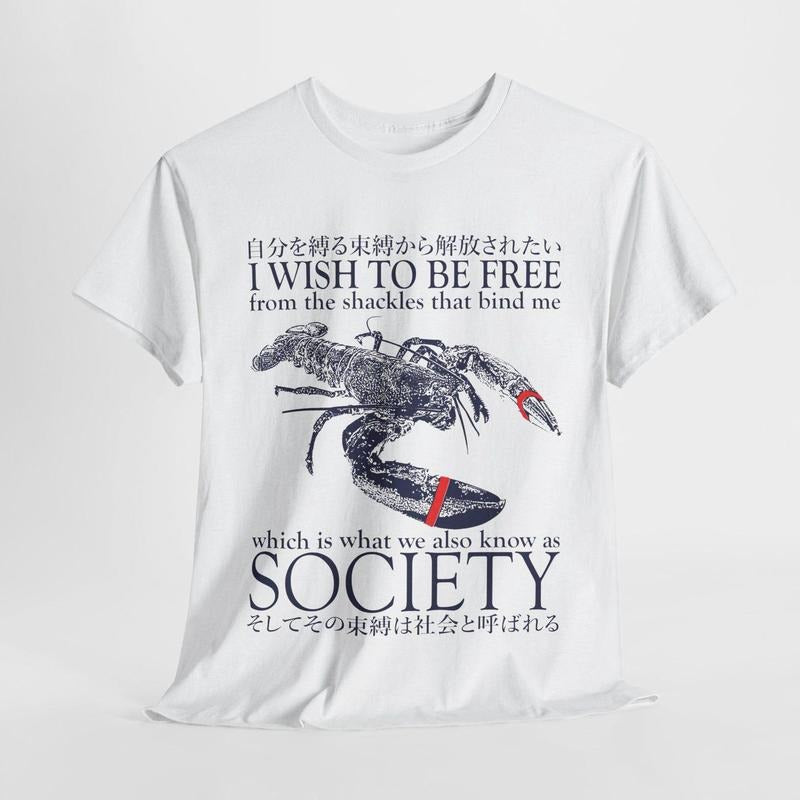 I Wish Be Free Lobster Japanese T-Shirts, Hoodie, Sweatshirt