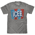 ICEE Faded Logo T-Shirt - Gray Hoodie, Sweatshirt | GrindPrints.com