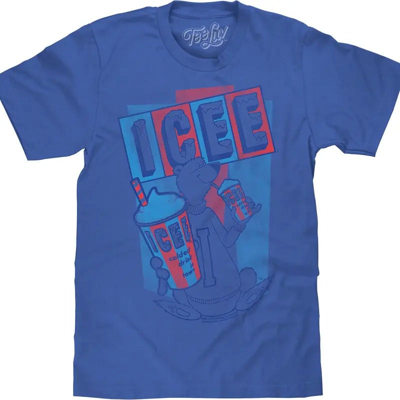 ICEE Polar Bear Big and Tall T-Shirt - Blue Hoodie, Sweatshirt | GrindPrints.com