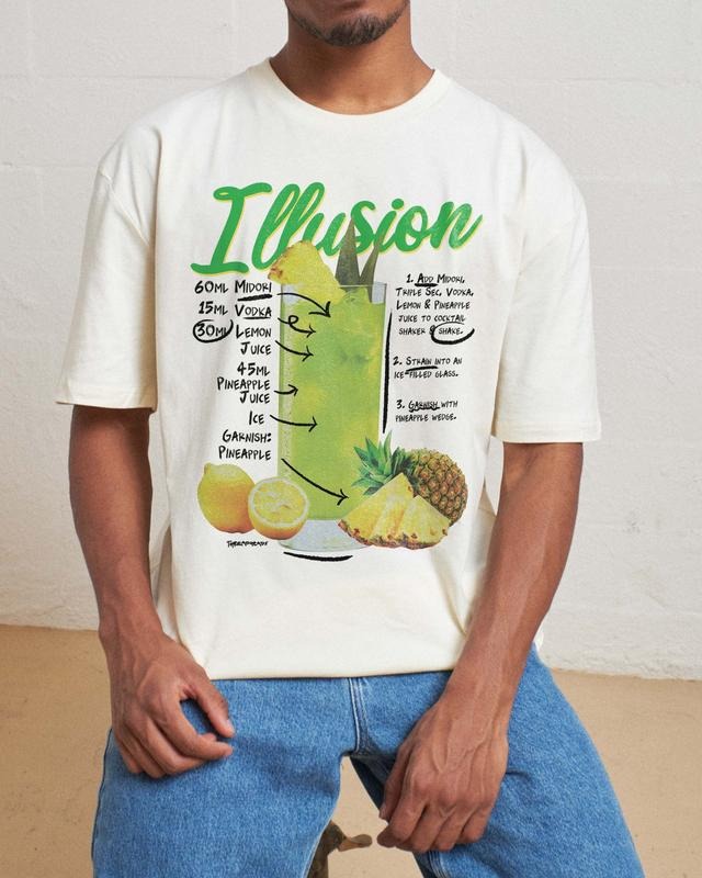 ILLUSION T-SHIRT, Men Summer Fashion Cotton, Cotton Menswear, S to 3XL Soft Top Hoodie, Sweatshirt | GrindPrints.com