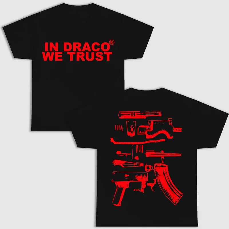IN DRACO WE TRUST DOUBLE SIDE BLACK VERSION SHIRT Menswear Top Hoodie, Sweatshirt | GrindPrints.com