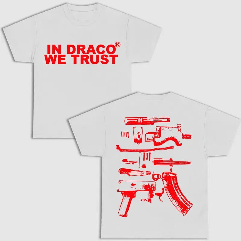 IN DRACO WE TRUST DOUBLE SIDE WHITE VERSION SHIRT Menswear Top Hoodie, Sweatshirt | GrindPrints.com