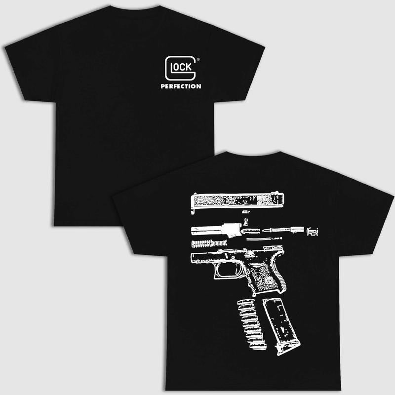 IN GLOCK WE TRUST DOUBLE SIDE SHIRT WITH PERFECTION Menswear Top New Design Hoodie, Sweatshirt | GrindPrints.com