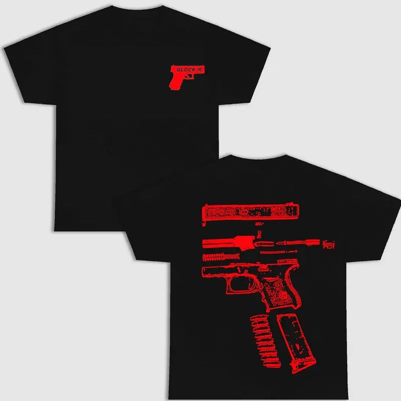 IN GLOCK WE TRUST DOUBLE SIDES BLACK T-SHIRT VERSIONstyle{n002}2 Hoodie, Sweatshirt | GrindPrints.com
