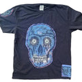 Ice Blue Skull  Hand printed Limited Edition T Shirt Cotton Menswear graphic tees Hoodie, Sweatshirt | GrindPrints.com