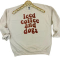 Iced Coffee & Dogs Gildan Sweatshirt T-Shirts, Hoodie | GrindPrints.com