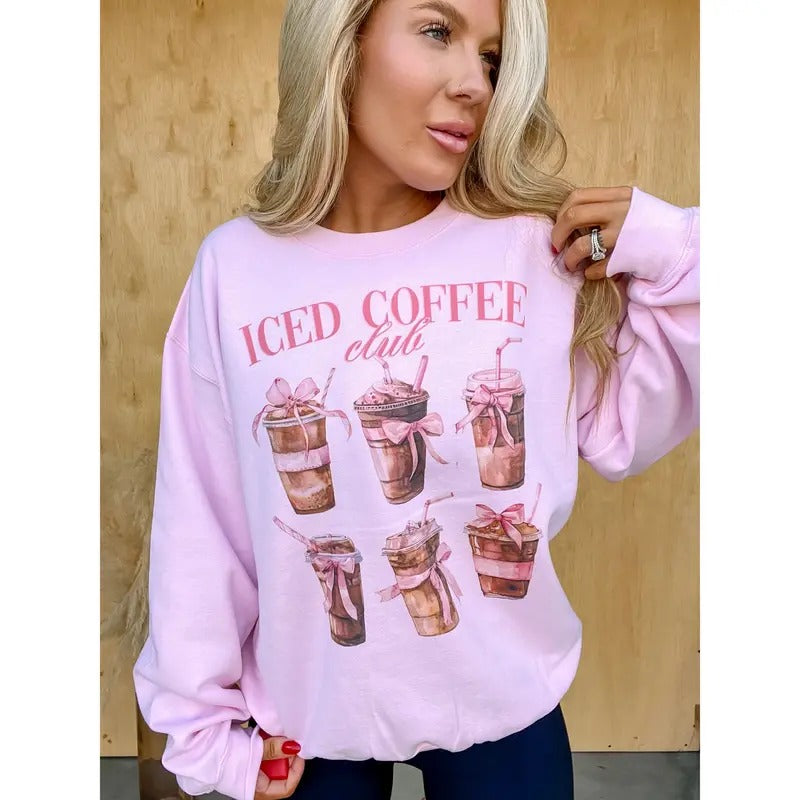 Iced Coffee Club Graphic Top T-Shirts, Hoodie, Sweatshirt | GrindPrints.com