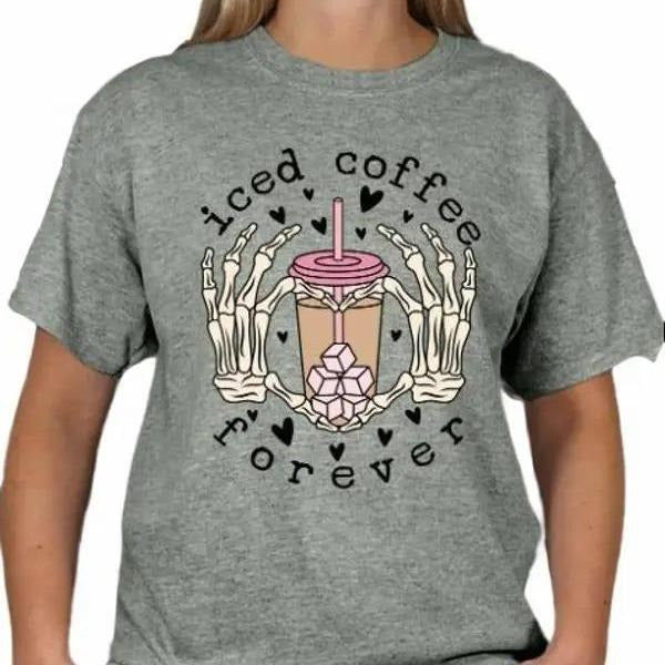 Iced Coffee Forever Comfortable T-shirt Casual Hoodie, Sweatshirt | GrindPrints.com