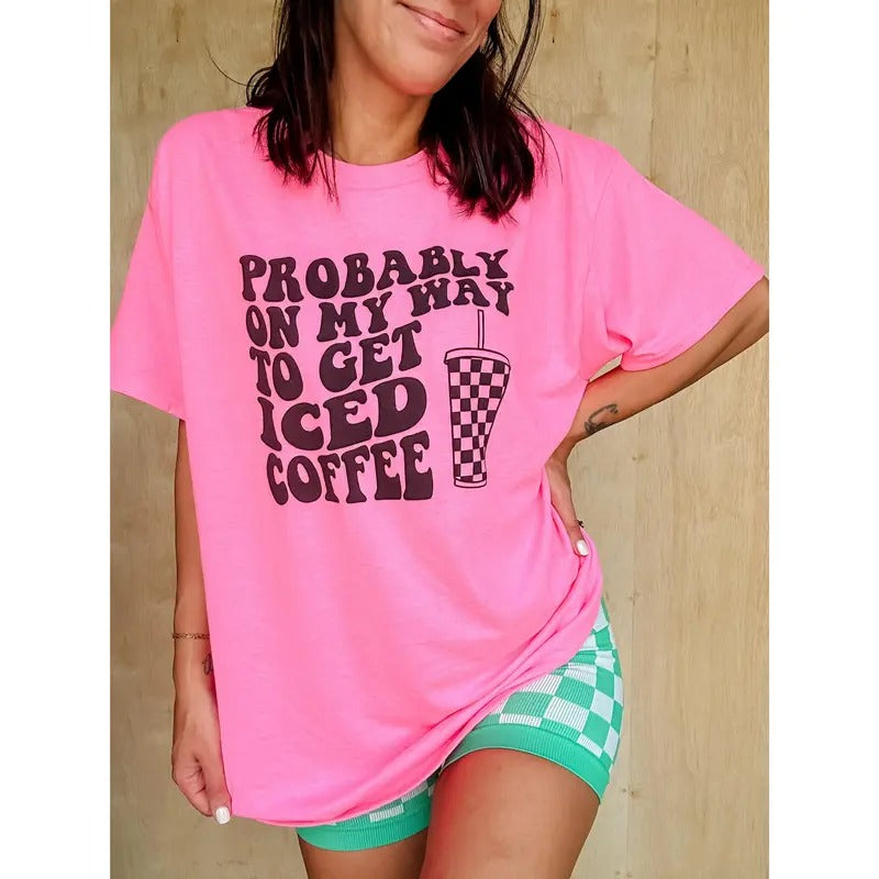 Iced Coffee Graphic Tee Hoodie, Sweatshirt | GrindPrints.com