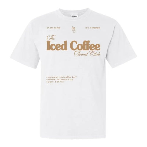 'Iced Coffee Social Club' T-Shirt Hoodie, Sweatshirt | GrindPrints.com