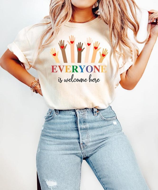Idaho Teacher Shirt, Everyone is Welcome Here Shirts, Inclusion And Equality T-shirt, Graphic Tee For Men, For Women...
