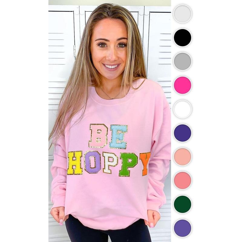 Ideal Chenille Be Hoppy Easter Adult Sweatshirt T-Shirts, Hoodie | GrindPrints.com