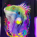 Iguana T-shirt Black Cotton Casual Hoodie, Sweatshirt | GrindPrints.com