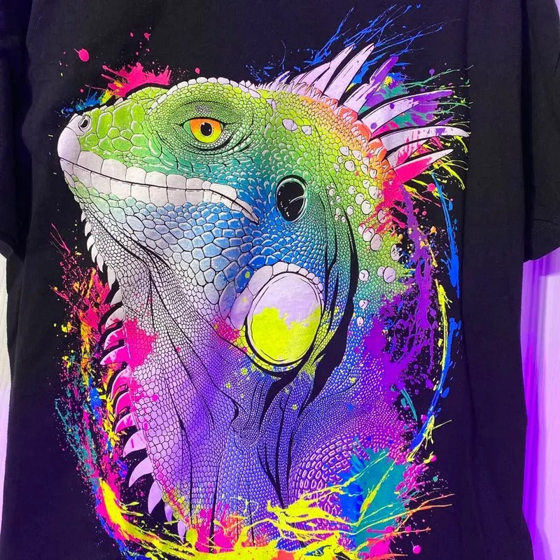 Iguana T-shirt Black Cotton Casual Hoodie, Sweatshirt | GrindPrints.com