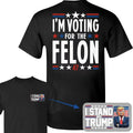 Im Vooting For The Feloon Cotton 2-Side Casual T-Shirt, I Stand Trum Presi.dent Vooting Shirt , Trum Vance MA.GA Fan...