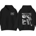In GLock We Trust 2 Sided Hoodie T-Shirt, Glock Hoodie For Men And Women, Menswear Fabric Aesthetic Sweatshirt