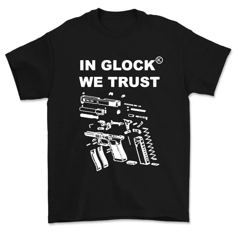 In Glock We Trust Tshirt Menswear, In Glock We Trust Tee , Sarcastic Graphic Tee, Unisex Classic Cotton Tee, For Men, For...
