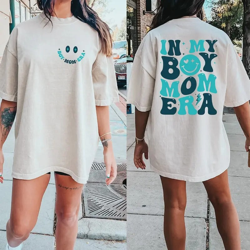 In My Boy Mom Era Shirt, Boy Of Mom, Cool Moms Club Shirt, Gift For Mom, Funny Mom Shirt Hoodie, Sweatshirt | GrindPrints.com