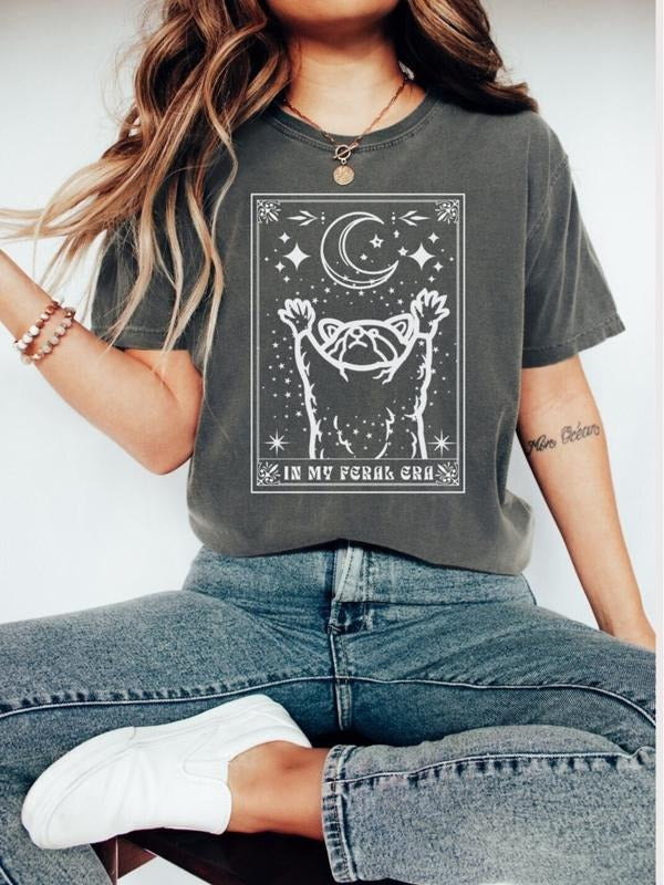 In My Feral Era Shirt Raccoon Shirt Mystical Tees Raccoon Gifts Racoon T-Shirt Tarot Card Shirt Shirts That Go Hard...