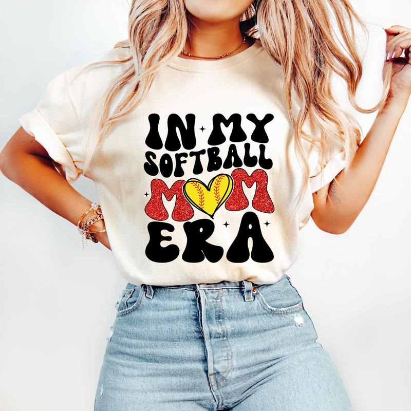In My Softball Mom Era T-Shirt, Retro Softball T-Shirt, Sports T-Shirt, Softball Mom T-Shirt Hoodie, Sweatshirt