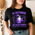 October We Purple Ghost Domestic Violence Awareness Shirt Halloween T-Shirts, Hoodie, Sweatshirt