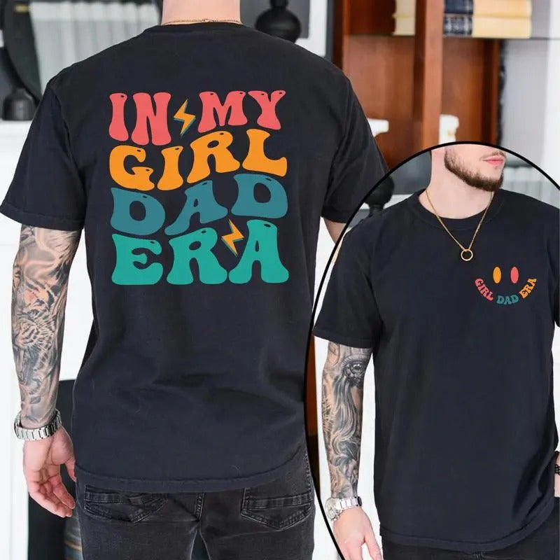 In my Girl Dad Era Shirt Fabric Menswear Hoodie Top Fleece Jet Spandex Jet Spandex Sport Stretch Sweatshirt | GrindPrints.com