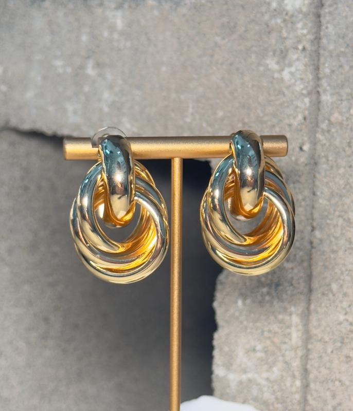 Infinity Hoop Metal Earring Gold Color Stud T-Shirts, Hoodie, Sweatshirt | GrindPrints.com