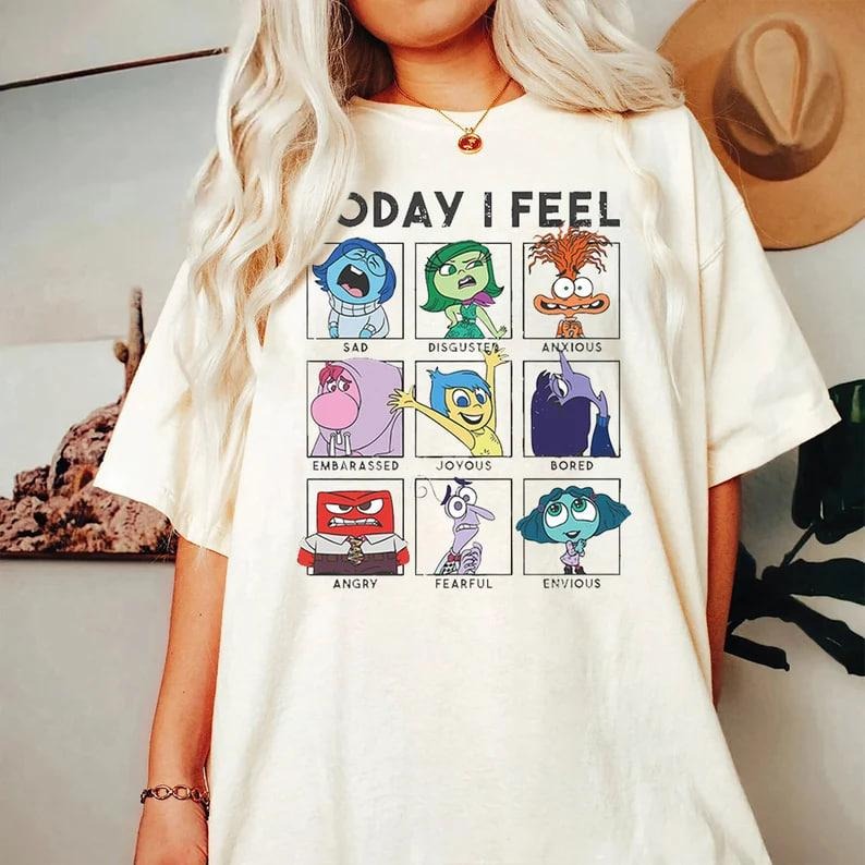Inside Out 2 Today I Feel Shirt, It's Okay To Feel All The Feels Shirt, Mental Health T-Shirt, Inclusion Sweatshirt,...