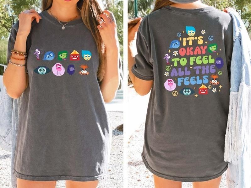 Inside Out It's Okay To Feel All The Feels Shirt, Mental Health shirt, Inclusion Shirt, Speech Therapy Shirt, BCBA Shirt,...